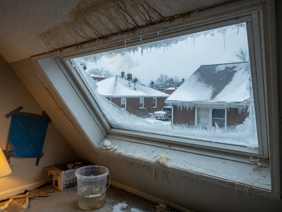 How Clarksville Winter Freezes Lead to Skylight Leaks