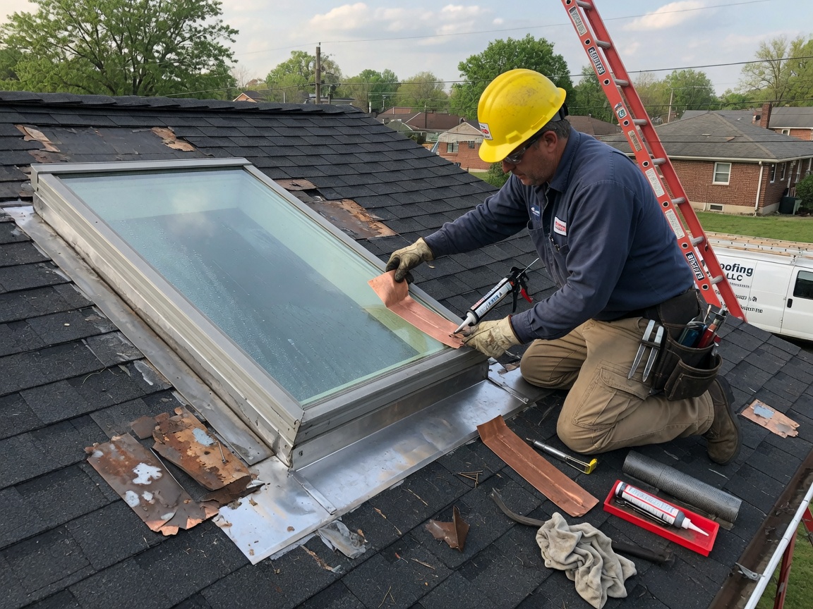 Skylight Flashing Repair in Clarksville